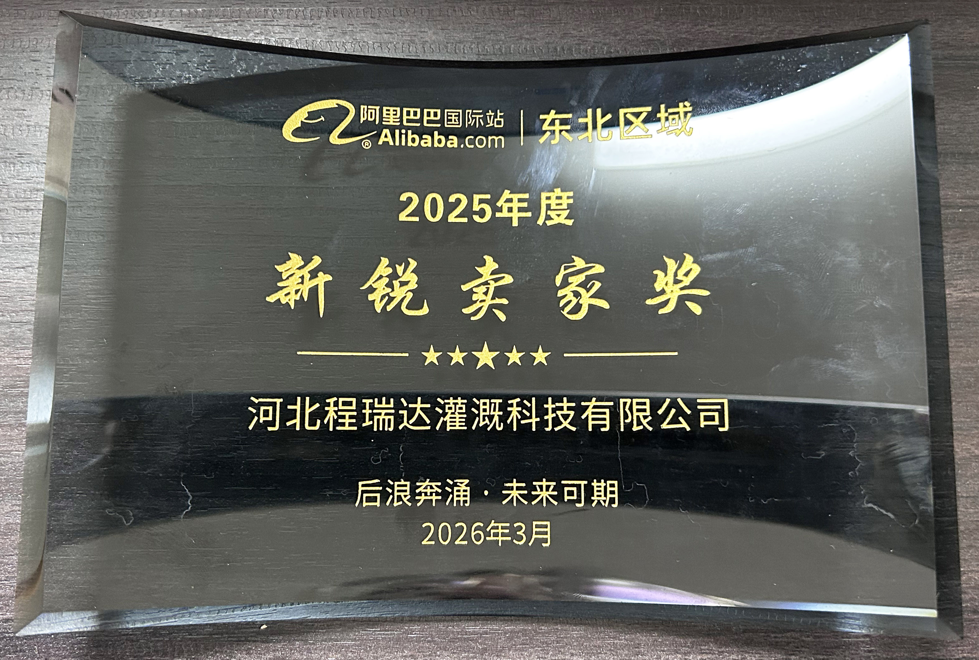 河东程瑞达灌溉 | 荣获阿里国际站新锐卖家奖